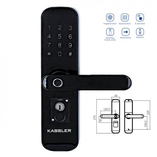 Khóa vân tay Kassler KL-668 – Mở khóa bằng app điện thoại